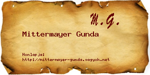 Mittermayer Gunda névjegykártya